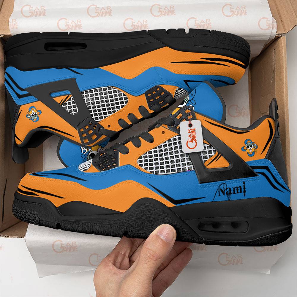 Nami-Jordan-4-Sneakers-Anime-Personalized-Shoes-JD283-1