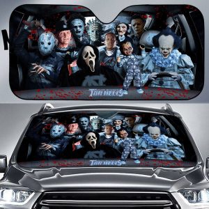North Carolina Tar Heels NCAA Halloween Car Sun Shade CSS0633