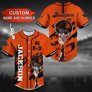 Oregon State Beavers NCAA Personalized Baseball Jersey BJ1561