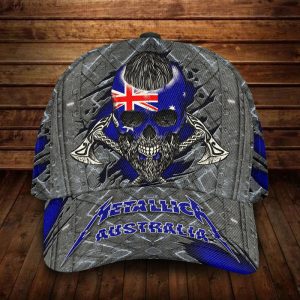 Personalized Australia Metallica Band Skull 3D Classic Baseball Cap CGI739