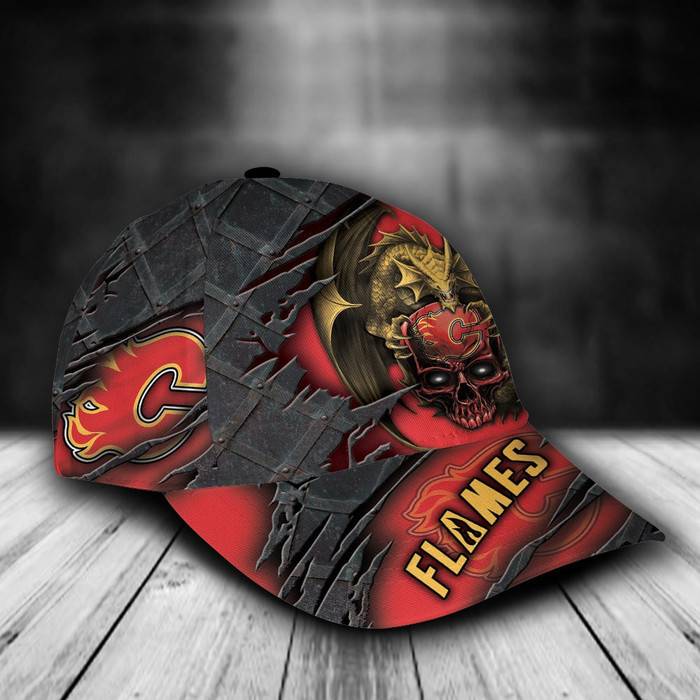 Personalized Calgary Flames Dragon 3D Classic Baseball Cap CGI1823 We