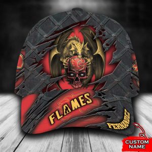 Personalized Calgary Flames Dragon 3D Classic Baseball Cap CGI1823