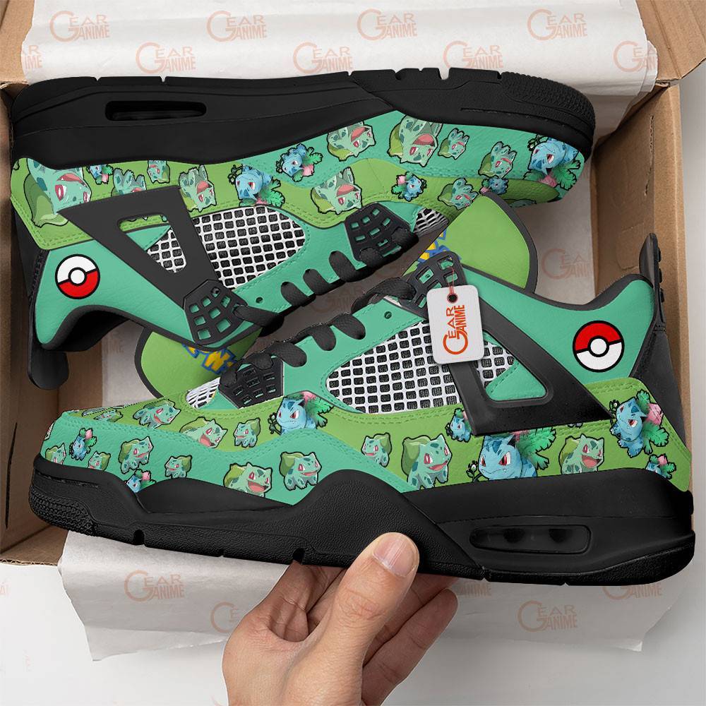 Pokemon-Bulbasaur-Jordan-4-Sneakers-Custom-Anime-Shoes-JD241-1