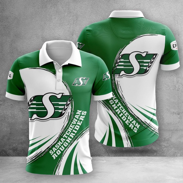 Saskatchewan-Roughriders-Polo-Shirt-Golf-Shirt-3D-PLS2432 Saskatchewan Roughriders Polo Shirt Golf Shirt 3D PLS2432