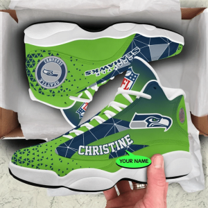 Seattle Seahawks NFL Jordan 13 Shoes Custom Name Sneakers JD130972