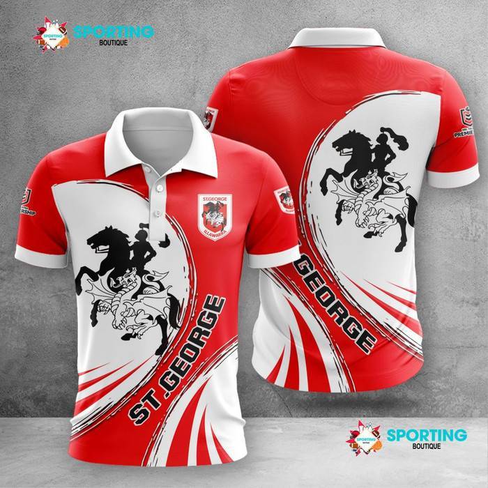 St.-George-Illawarra-Dragons-Polo-Shirt-Golf-Shirt-3D-PLS2085 St. George Illawarra Dragons Polo Shirt Golf Shirt 3D PLS2085