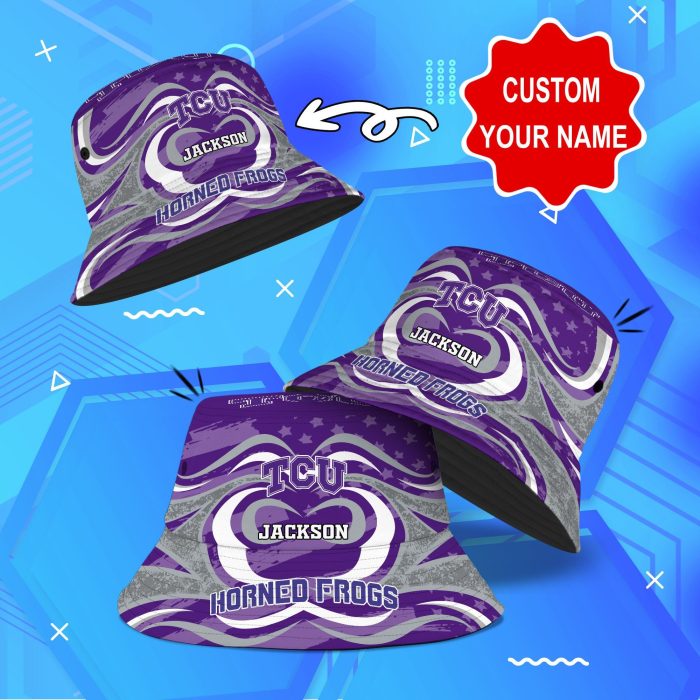 TCU Horned Frogs NCAA Bucket Hat Personalized SBH333