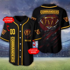 Washington Commanders NFL 3D Personalized Baseball Jersey BJ1974