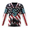Custom NHL Seattle Kraken Specialized Kits For Honor US's Military Unisex Sweatshirt SWS1154
