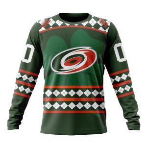 Customized Carolina Hurricanes Shamrock Kits Hockey Celebrate St Patrick's Day Unisex Sweatshirt SWS1209