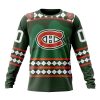 Customized Montreal Canadiens Green Shamrock Celebrate St Patrick's Day Unisex Sweatshirt SWS1219