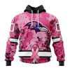 Customized NFL Baltimore Ravens I Pink I Can! In October We Wear Pink Breast Cancer Unisex Hoodie TH0910