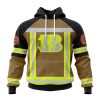 Customized NFL Cincinnati Bengals Special Firefighter Uniform Design Unisex Hoodie TH0937