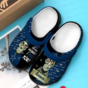 Dallas Cowboys Dunham Skull Crocs Crocband Clog Comfortable Water Shoes BCL1717