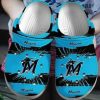 Miami Dolphins In Blue Crocs Crocband Clog Comfortable Water Shoes BCL1779
