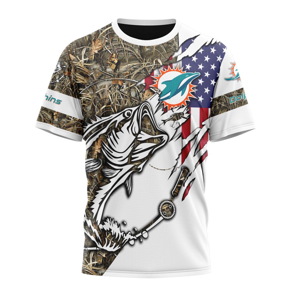 Personalized-NFL-Miami-Dolphins-Fishing-With-Flag-Of-The-United-States-Unisex-Tshirt-TS3422 Personalized NFL Miami Dolphins Fishing With Flag Of The United States Unisex Tshirt TS3422
