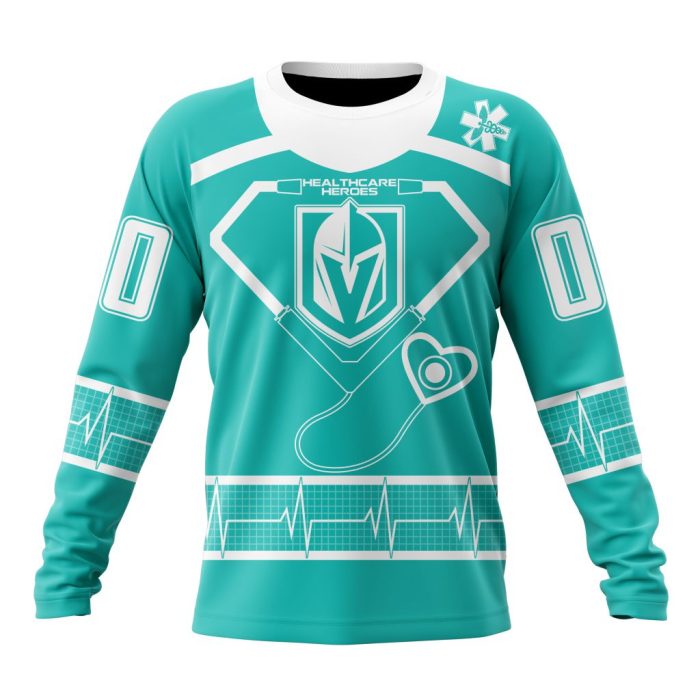 Personalized Vegas Golden Knights Special Design Honoring Healthcare Heroes Unisex Sweatshirt SWS3815