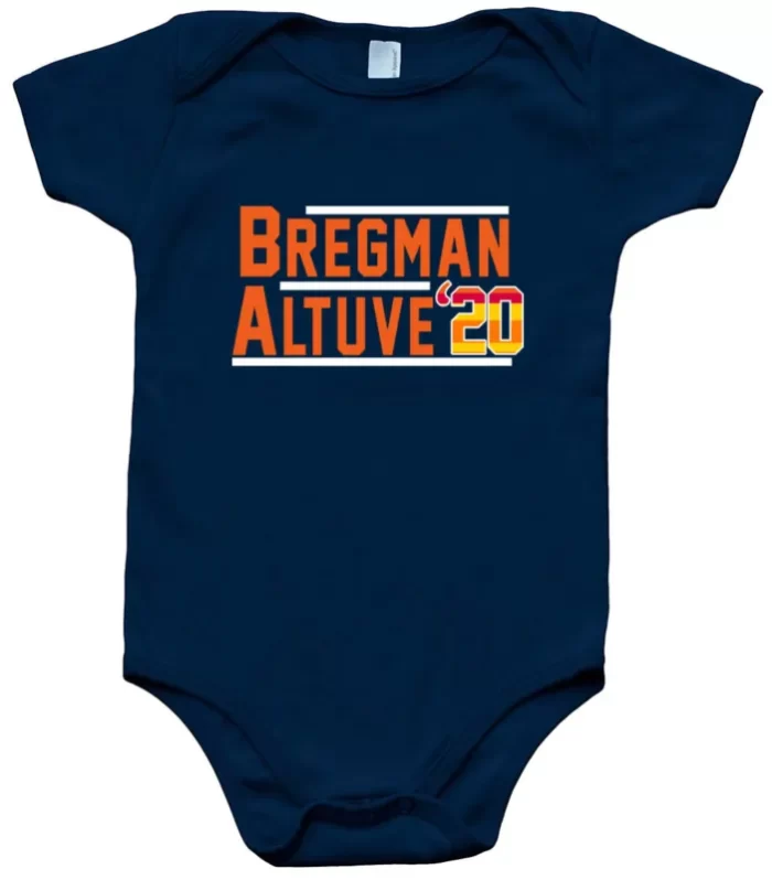 Baby Onesie Alex Bregman Jose Altuve Houston Astros 2020 Creeper Romper