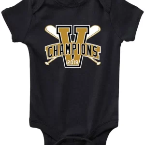 Baby Onesie Vanderbilt Commodores 2019 College World Series Champions Creeper Romper