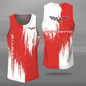 Chevrolet Corvette Unisex Tank Top Basketball Jersey Style Gym Muscle Tee JTT074