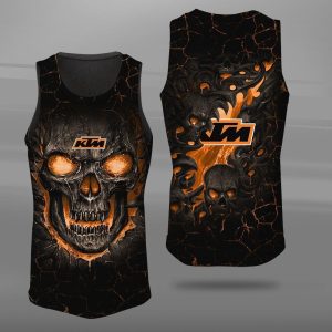 KTM Skull Unisex Tank Top Basketball Jersey Style Gym Muscle Tee JTT610