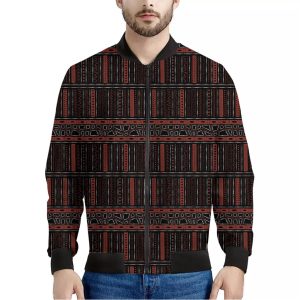 Aboriginal Indigenous Pattern Print Bomber Jacket