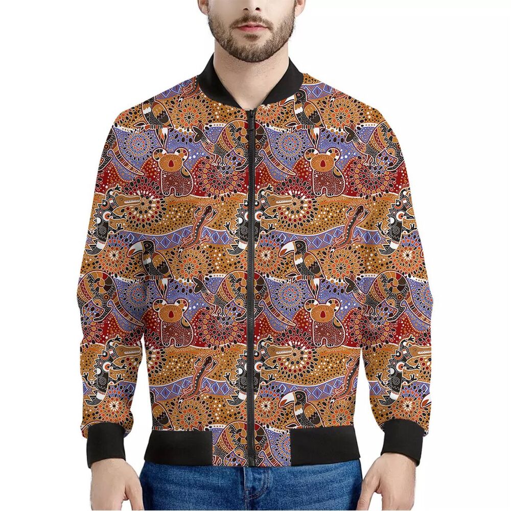 Print Pattern Koala Men's Bomber Jacket