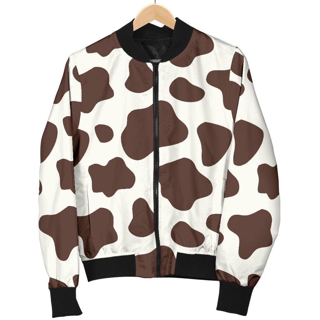 Brown And White Cow Print Men's Hoodie