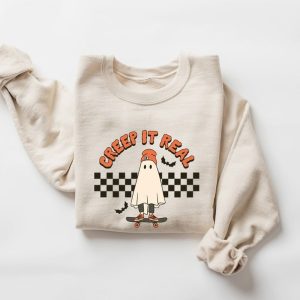 Creep It Real Sweatshirt Retro Halloween Sweatshirt Halloween Costume Vintage Halloween Sweater