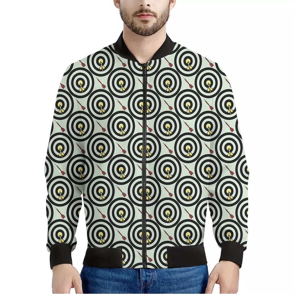 Dartboard Cartoon Pattern Print Bomber Jacket We sell presents, you