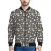 Grey Daisy Floral Pattern Print Bomber Jacket