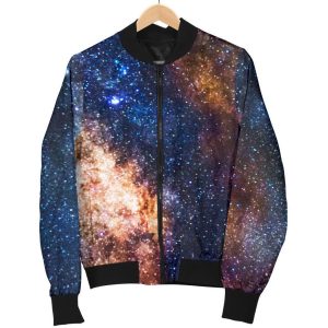 Milky Way Universe Galaxy Space Print Bomber Jacket