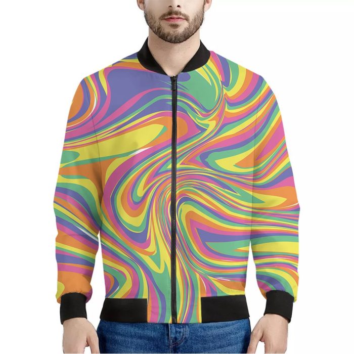 Pastel Rave Print Bomber Jacket – We sell presents, you sell memories!