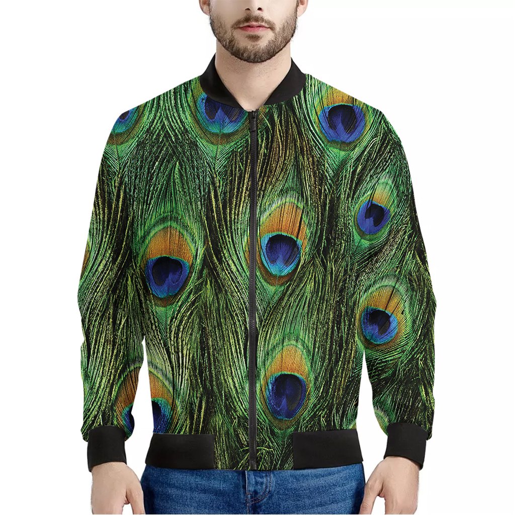 Peacock Tail Print Bomber Jacket – We sell presents, you sell memories!
