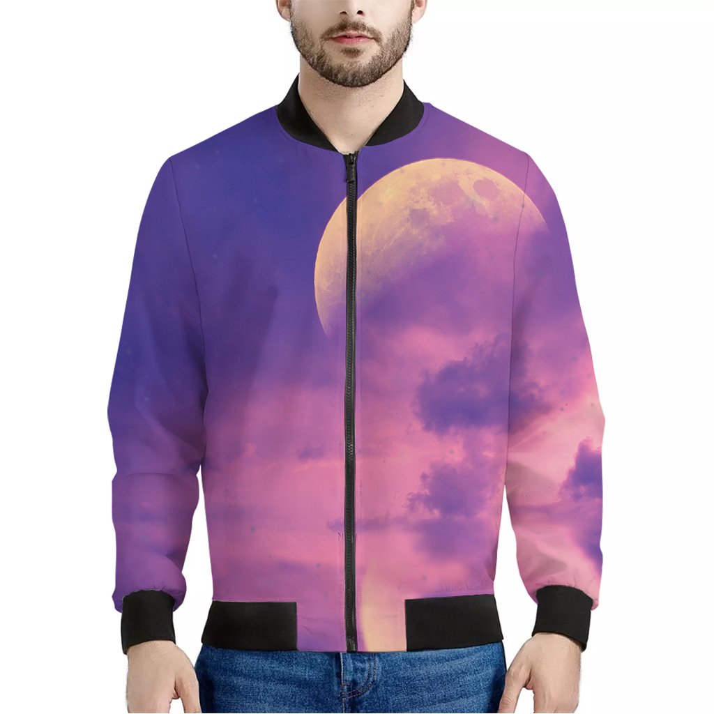 REVERSIBLE BOMBER JACKET UNDER A FULL MOON