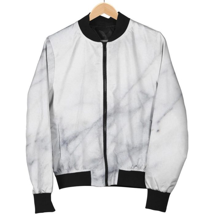Smoke Grey Marble Print Bomber Jacket – We sell presents, you sell ...
