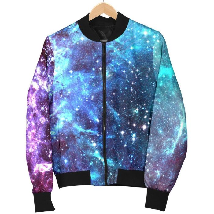 Blue Stardust Space Galaxy Men's Bomber Jacket main image 0