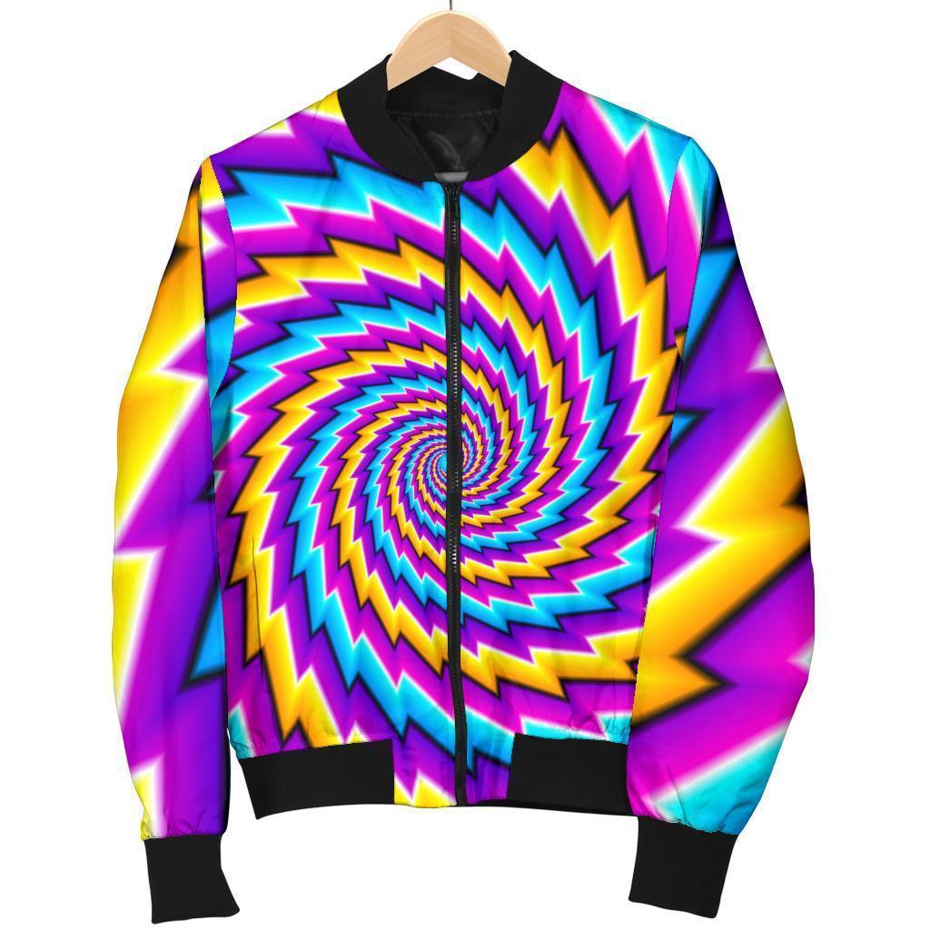 Twisted-Spiral-Moving-Optical-Illusion-Bomber-Jacket Twisted Spiral Moving Optical Illusion Bomber Jacket