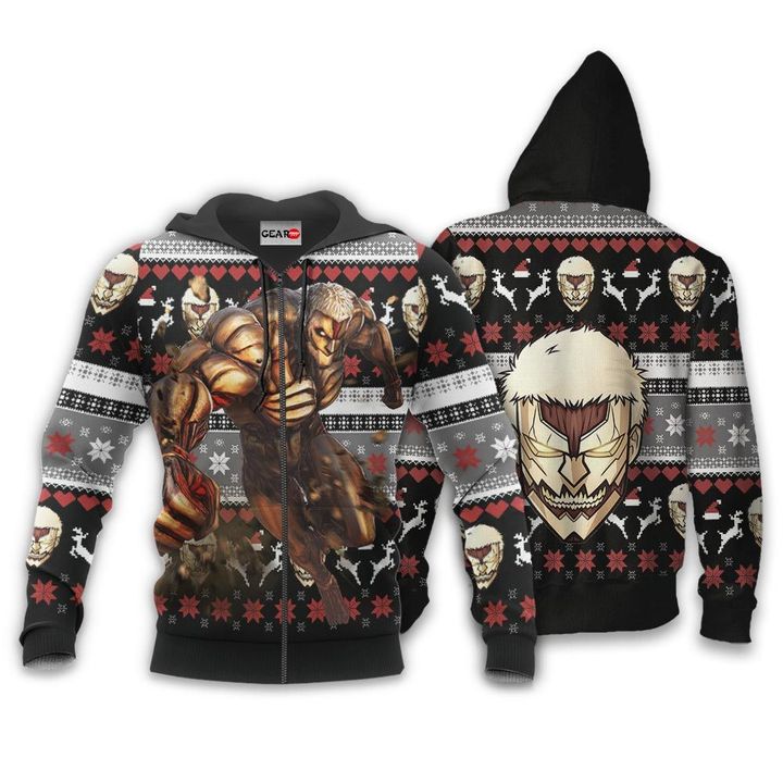 Armored-Titan-Ugly-Christmas-Sweater-Pullover-Hoodie-Custom-Anime-Attack-On-Titan-Xmas-Gifts-1