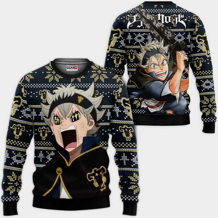 Asta-Ugly-Christmas-Sweater-Pullover-Hoodie-Custom-Anime-Black-Clover-Xmas-Gifts-Funny Asta Ugly Christmas Sweater Pullover Hoodie Custom Anime Black Clover Xmas Gifts Funny