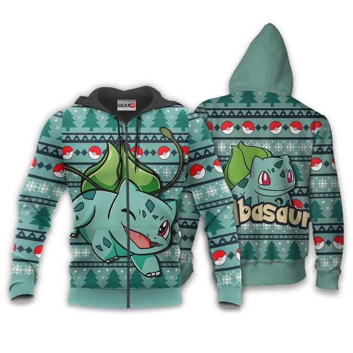 Bulbasaur-Ugly-Christmas-Sweater-Pullover-Hoodie-Custom-Anime-Xmas-Gifts-1