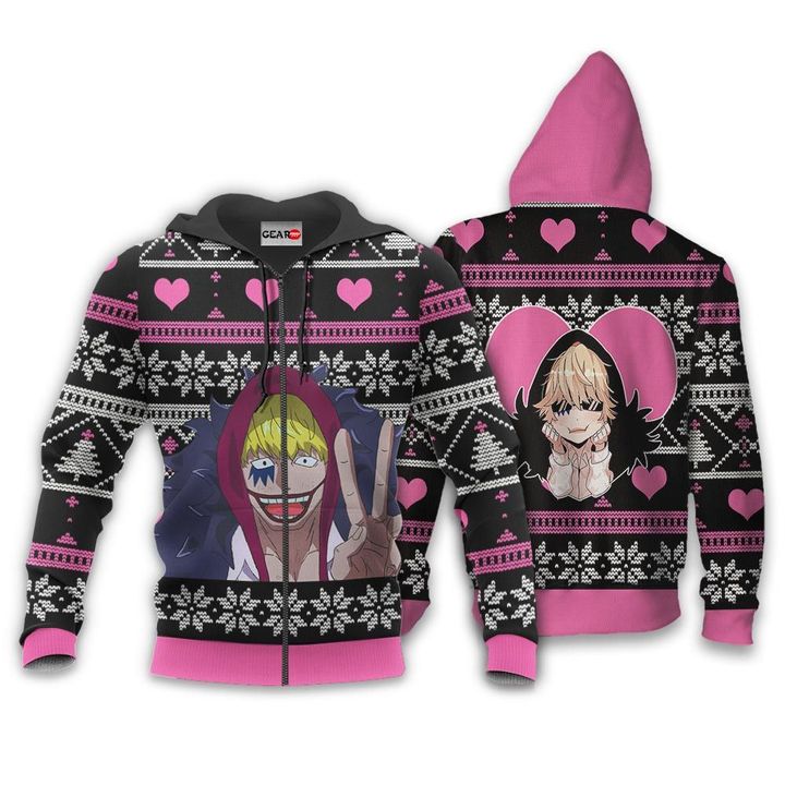 Donquixote-Rosinante-Ugly-Christmas-Sweater-Pullover-Hoodie-Custom-One-Piece-Anime-Xmas-Gifts-1