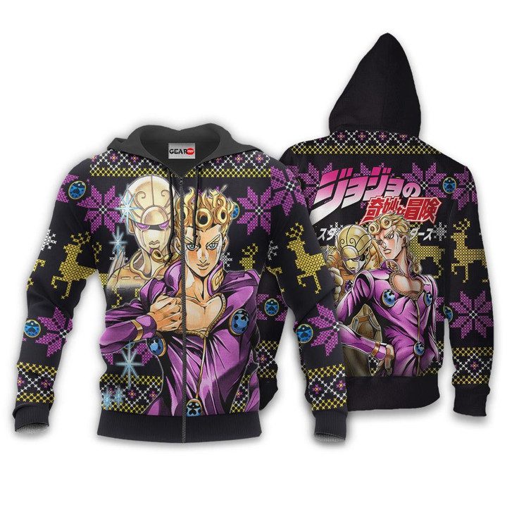 Giorno-Giovanna-Ugly-Christmas-Sweater-Pullover-Hoodie-Custom-JJBA-Xmas-Gifts-1