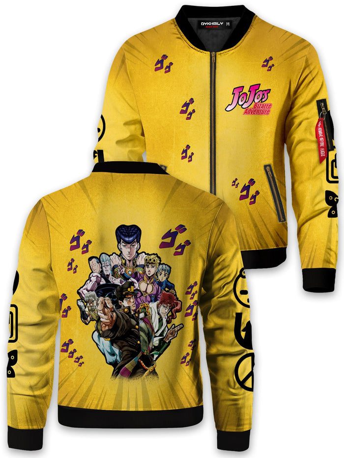 Jojos-Bizarre-Adventure-Bomber-Jacket Jojo's Bizarre Adventure Bomber Jacket