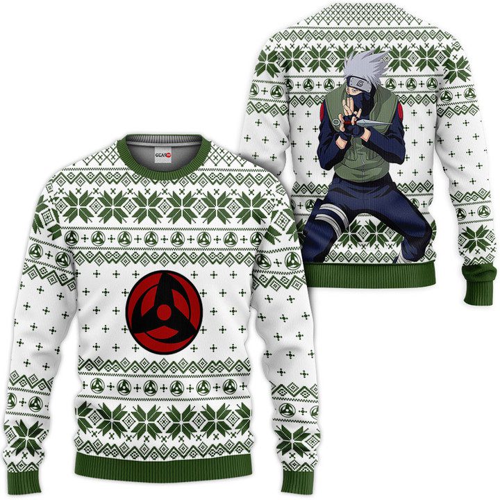 Kakashi-Hatake-Ugly-Christmas-Sweater-Pullover-Hoodie-Custom-For-Anime-Fans Kakashi Hatake Ugly Christmas Sweater Pullover Hoodie Custom For Anime Fans