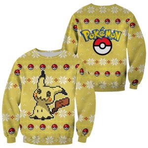 Mimikyu Ugly Christmas Sweater Pullover Hoodie Custom Xmas Gift