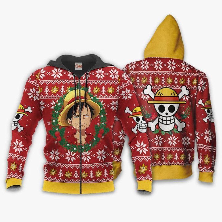 Monkey-D.-Luffy-Ugly-Christmas-Sweater-Pullover-Hoodie-Custom-Xmas-For-One-Piece-Fans-1