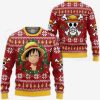 Monkey D. Luffy Ugly Christmas Sweater Pullover Hoodie Custom Xmas For One Piece Fans