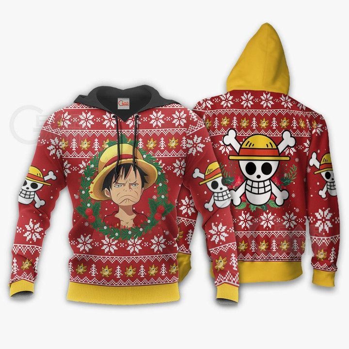 Monkey-D.-Luffy-Ugly-Christmas-Sweater-Pullover-Hoodie-Custom-Xmas-For-One-Piece-Fans-2