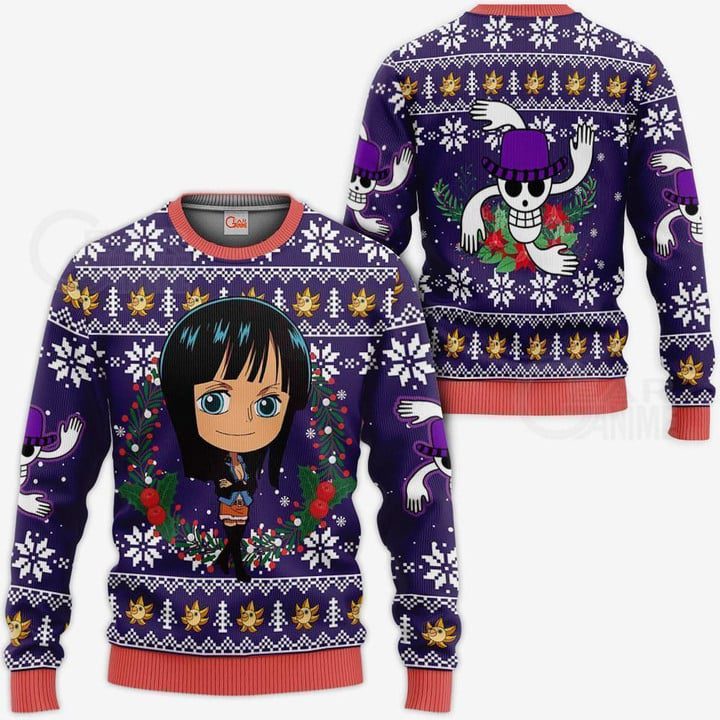 Nico-Robin-Ugly-Christmas-Sweater-Pullover-Hoodie-Xmas Nico Robin Ugly Christmas Sweater Pullover Hoodie Xmas